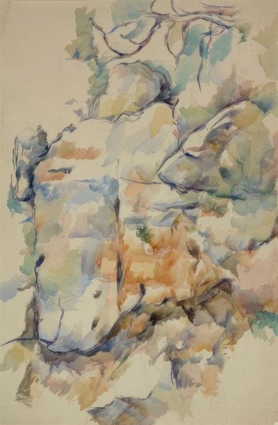 Rocks Near the Caves Above Château-Noir by Paul Cézanne